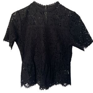 Notebuk black lace top XS  60% cotton